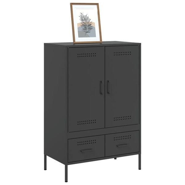 vidaXL Ντουλάπι Μαύρο 68 x 39 x 101,5 εκ. από Χάλυβα