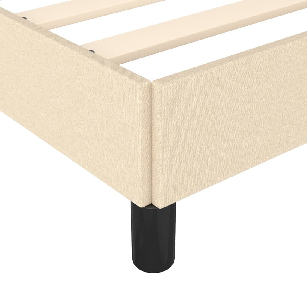 vidaXL Πλαίσιο κρεβατιού χωρίς στρώμα Κρέμα 80x200 cm Ύφασμα