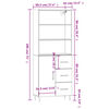 vidaXL Ντουλάπι Sonoma δρυς 69,5 x 34 x 180 εκ. από Επεξεργασμένο Ξύλο