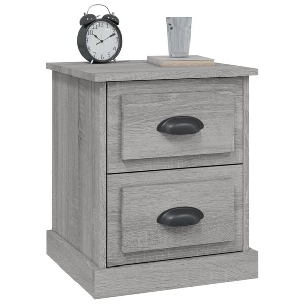 vidaXL Κομοδίνο Γκρι Sonoma 39x39x47,5 εκ. από Επεξεργασμένο Ξύλο