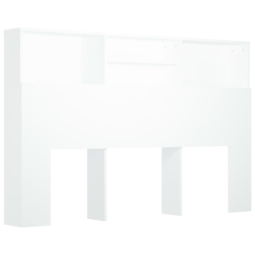 vidaXL Κεφαλάρι Με Αποθηκευτικό Χώρο Λευκό 160 x 19 x 103,5 εκ.