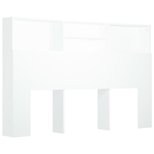vidaXL Κεφαλάρι Με Αποθηκευτικό Χώρο Λευκό 160 x 19 x 103,5 εκ.