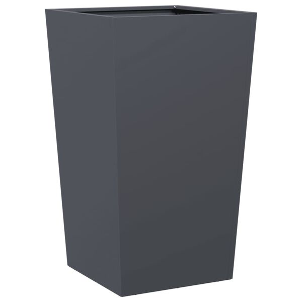 vidaXL Ζαρντινιέρες Κήπου 2 τεμ. Ανθρακί 45x45x75 εκ. από Ατσάλι