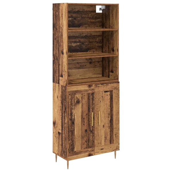 vidaXL Highboard &Pi;&alpha;&lambda;&iota;ό &xi;ύ&lambda;&omicron; 69,5 x 34 x 180 &epsilon;&kappa;. &Epsilon;&pi;&epsilon;&xi;&epsilon;&rho;&gamma;&alpha;&sigma;&mu;έ&nu;&omicron; &xi;ύ&lambda;&omicron;