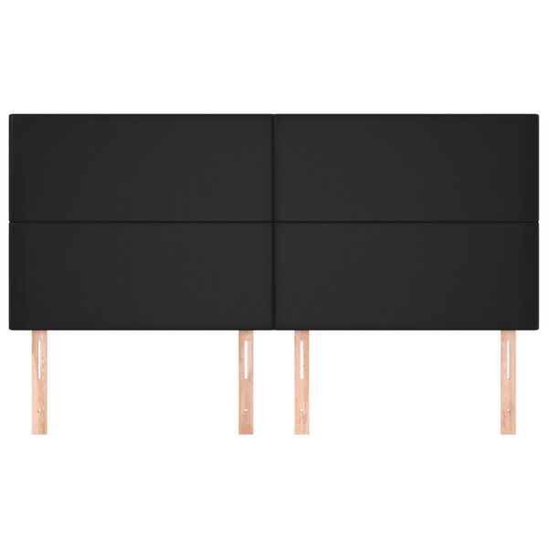 vidaXL Κεφαλάρια Κρεβατιού 4 τεμ.Μαύρα80 x 5 x 78/88 εκ.ΣυνθετικόΔέρμα