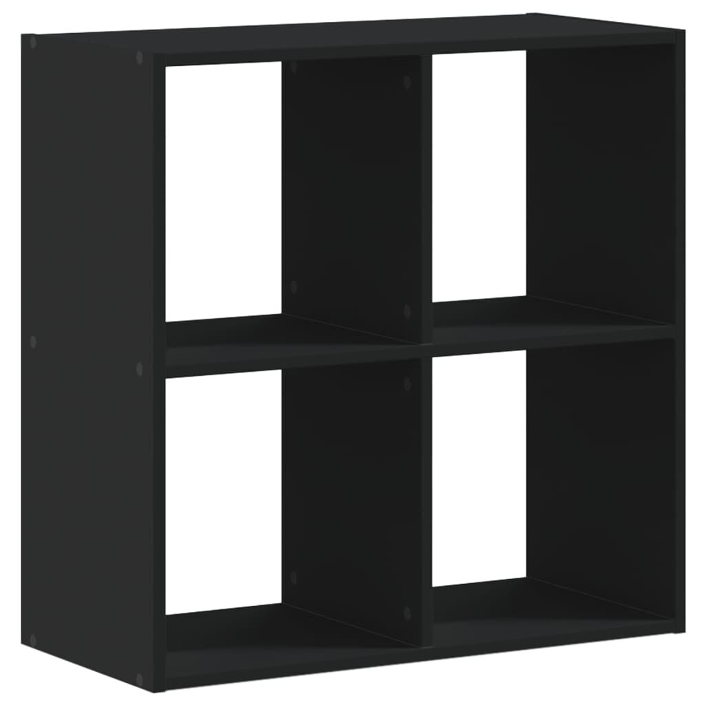 vidaXL Βιβλιοθήκη Μαύρο 68,5x32x68,5 εκ. από Επεξεργασμένο Ξύλο