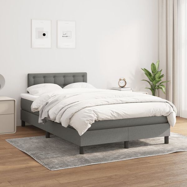vidaXL &Kappa;&rho;&epsilon;&beta;ά&tau;&iota; Boxspring &mu;&epsilon; &Sigma;&tau;&rho;ώ&mu;&alpha; &Sigma;&kappa;&omicron;ύ&rho;&omicron; &Gamma;&kappa;&rho;&iota; 120x190 &epsilon;&kappa; &Upsilon;&phi;&alpha;&sigma;&mu;ά&tau;&iota;&nu;&omicron;
