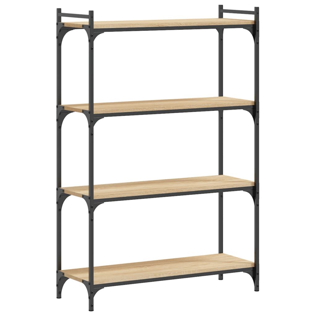 vidaXL Βιβλιοθήκη 4 Επιπέδων Sonoma Δρυς 80x30x120 εκ. Επεξεργ. Ξύλο
