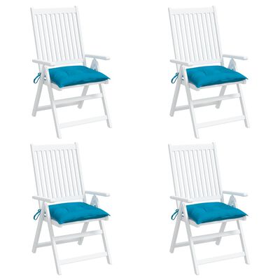 vidaXL Μαξιλάρια Καρέκλας 4 τεμ. Αν. Μπλε 50 x 50 x 7 εκ. Υφασμάτινα