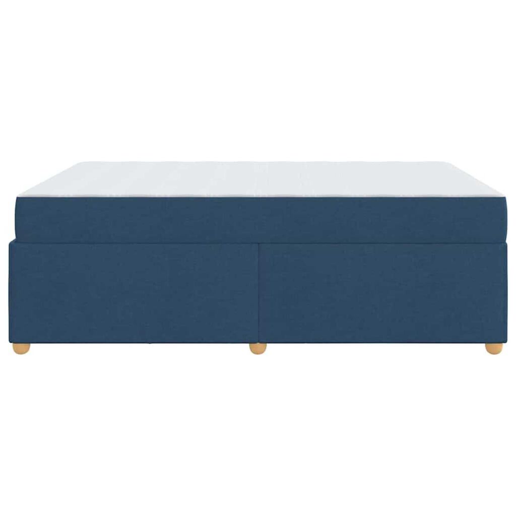 vidaXL Σκελετός Κρεβατιού με στρώμα Μπλε 160 x 200 cm ύφασμα