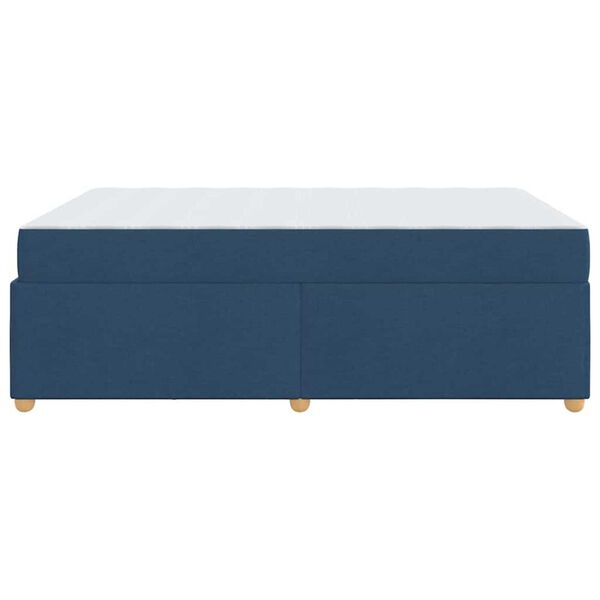 vidaXL Σκελετός Κρεβατιού με στρώμα Μπλε 160 x 200 cm ύφασμα