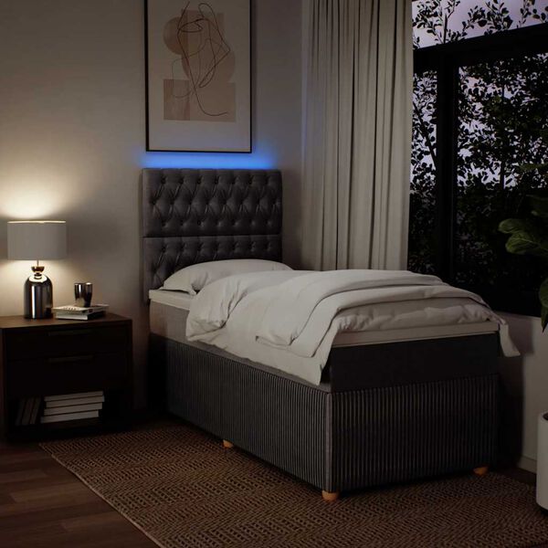 vidaXL &Kappa;&rho;&epsilon;&beta;ά&tau;&iota; Boxspring &mu;&epsilon; &Sigma;&tau;&rho;ώ&mu;&alpha; Taupe 80x200 &epsilon;&kappa;. &Upsilon;&phi;&alpha;&sigma;&mu;ά&tau;&iota;&nu;&omicron;