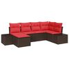 vidaXL &Sigma;&epsilon;&tau; &Kappa;&alpha;&nu;&alpha;&pi;έ &Kappa;ή&pi;&omicron;&upsilon; &mu;&epsilon; &mu;&alpha;&xi;&iota;&lambda;ά&rho;&iota; 6 pcs &Kappa;&alpha;&phi;έ &sigma;&upsilon;&nu;&theta;&epsilon;&tau;&iota;&kappa;ό &rho;&alpha;&tau;ά&nu;