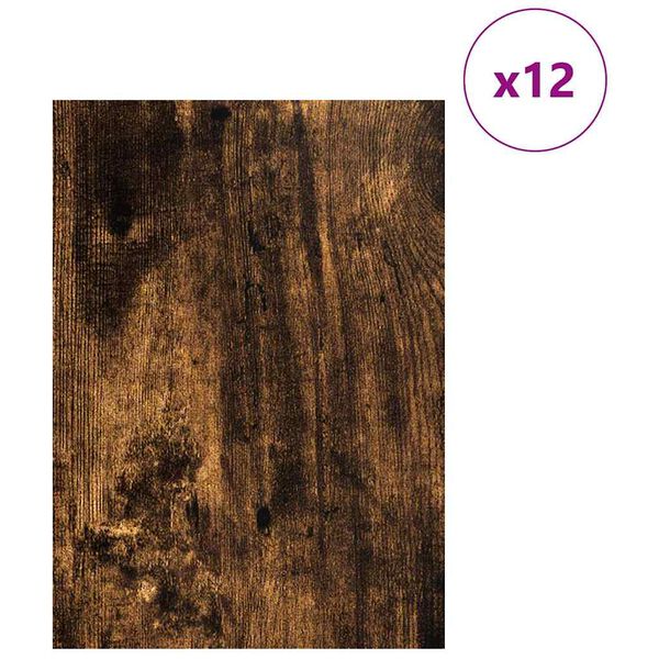 vidaXL Πίνακες Διακόσμησης 12 pcs Καπνιστή δρυς 30 x 42 x 0.3 εκ