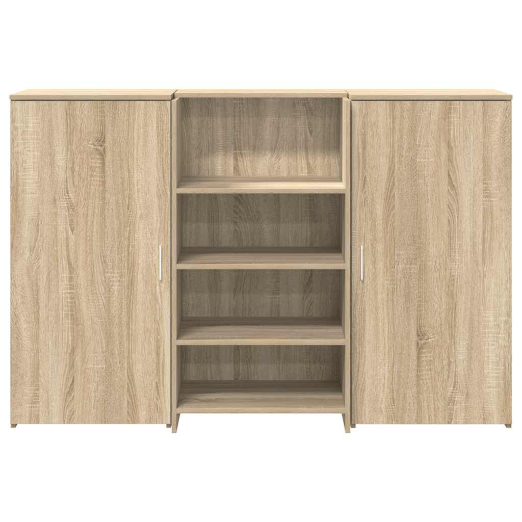 vidaXL Γραφείο υποδοχής Sonoma Δρυς 155x50x103,5εκ. Επεξεργασμένο Ξύλο