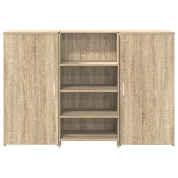 vidaXL Γραφείο υποδοχής Sonoma Δρυς 155x50x103,5εκ. Επεξεργασμένο Ξύλο