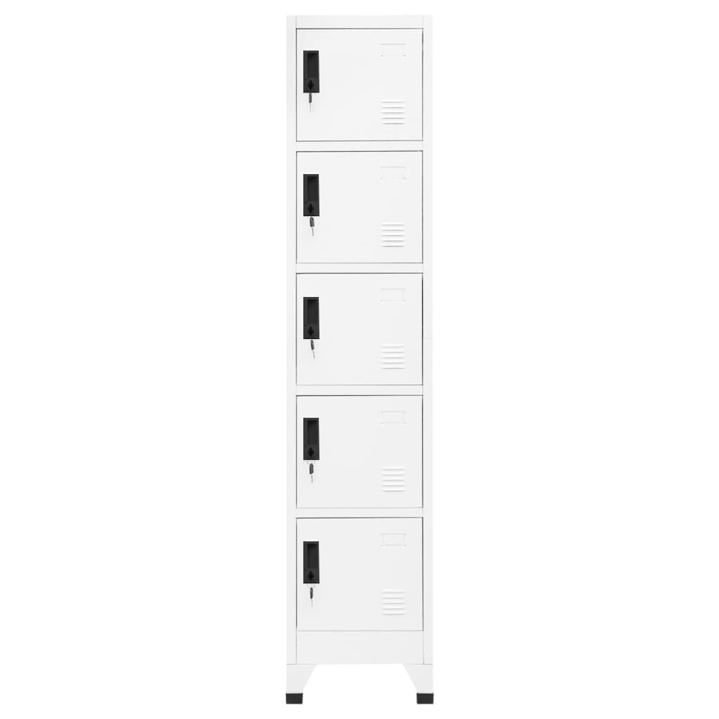 vidaXL Φοριαμός Λευκός 38 x 40 x 180 εκ. Ατσάλινος