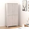 vidaXL Ντουλάπα HAMAR Λευκό 89 x 50 x 180 εκ. από Μασίφ Ξύλο Πεύκου