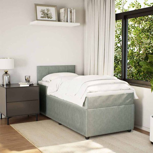 vidaXL &Kappa;&rho;&epsilon;&beta;ά&tau;&iota; Boxspring &mu;&epsilon; &Sigma;&tau;&rho;ώ&mu;&alpha; &Alpha;&nu;&omicron;&iota;&chi;&tau;ό &Gamma;&kappa;&rho;&iota; 100x200 &epsilon;&kappa;. &Beta;&epsilon;&lambda;&omicron;ύ&delta;&iota;&nu;&omicron;