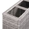 vidaXL Ζαρντινιέρα Υπερυψωμένη 4 Δοχεία Γκρι 80x22x79 εκ. Συνθ. Ρατάν