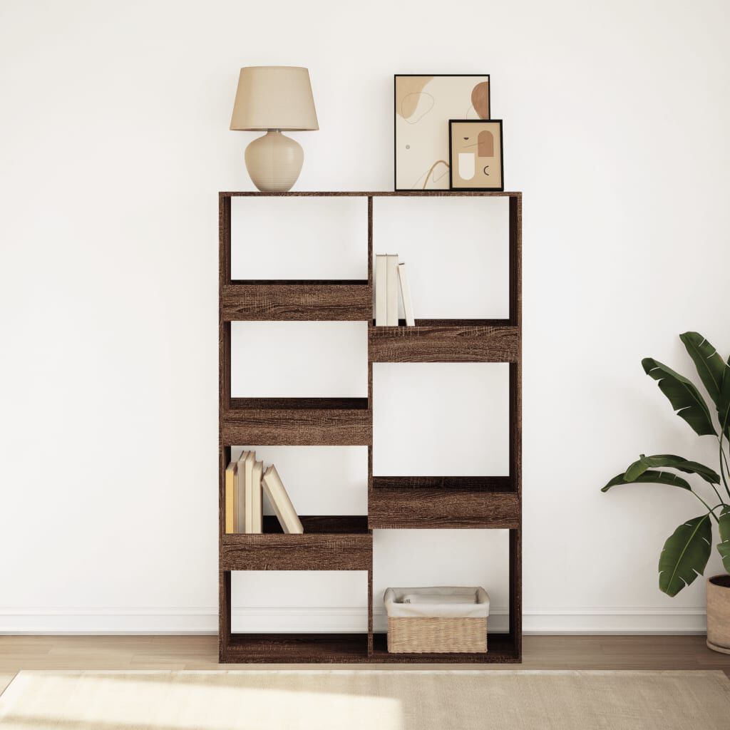 vidaXL Βιβλιοθήκη Καφέ Δρυς 100x33x155,5 εκ. από Επεξεργασμένο Ξύλο