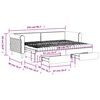 vidaXL Καναπές Κρεβάτι Συρόμενος Αν. Γκρι 80x200εκ Βελούδο Συρτάρια