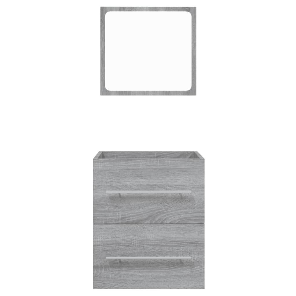vidaXL Ντουλάπι Μπάνιου με Καθρέφτη Γκρι Sonoma 41x38,5x48 εκ.