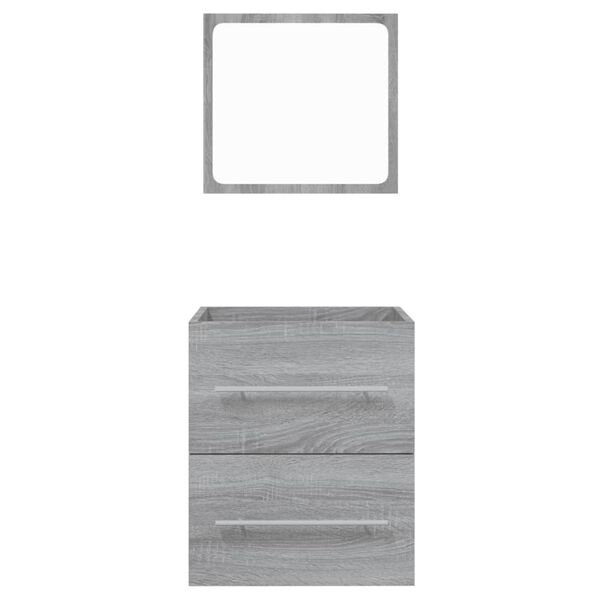 vidaXL Ντουλάπι Μπάνιου με Καθρέφτη Γκρι Sonoma 41x38,5x48 εκ.