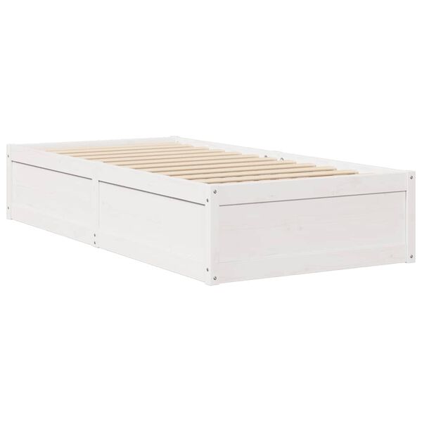 vidaXL Σκελετός Κρεβ. Χωρίς Στρώμα Λευκό 90x190 εκ Μασίφ Πεύκο