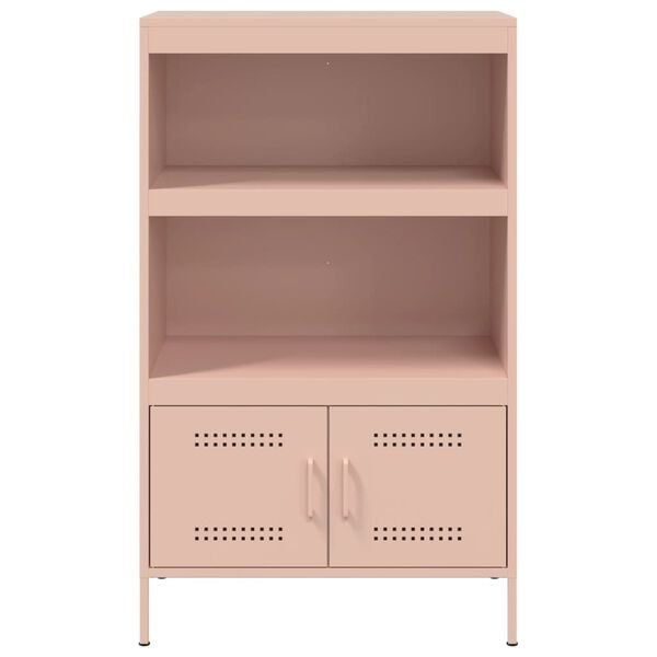 vidaXL Ραφιέρα Ροζ 68x39x113 εκ. από Ατσάλι