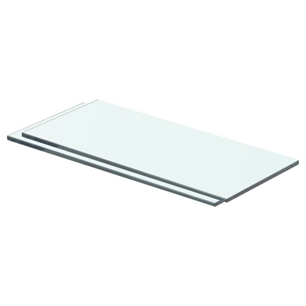 vidaXL Ράφια Πάνελ 2 τεμ. Διάφανα 40 x 12 εκ. Γυάλινα