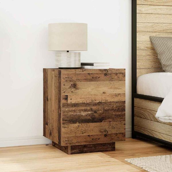 vidaXL Κομοδίνο Παλαιό ξύλο 45 x 40 x 55 εκ Επεξεργασμένο ξύλο