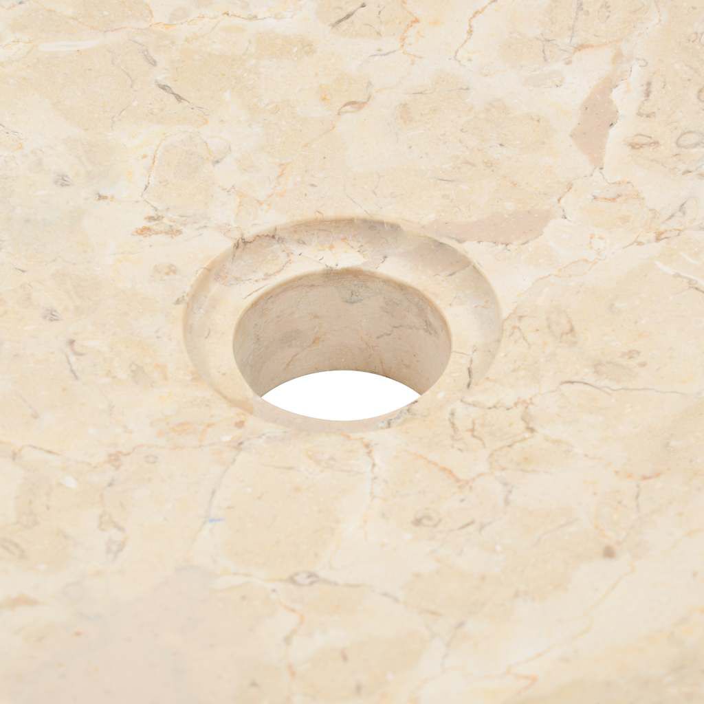 vidaXL Νιπτήρας Κρεμ 40 x 12 εκ. Μαρμάρινος