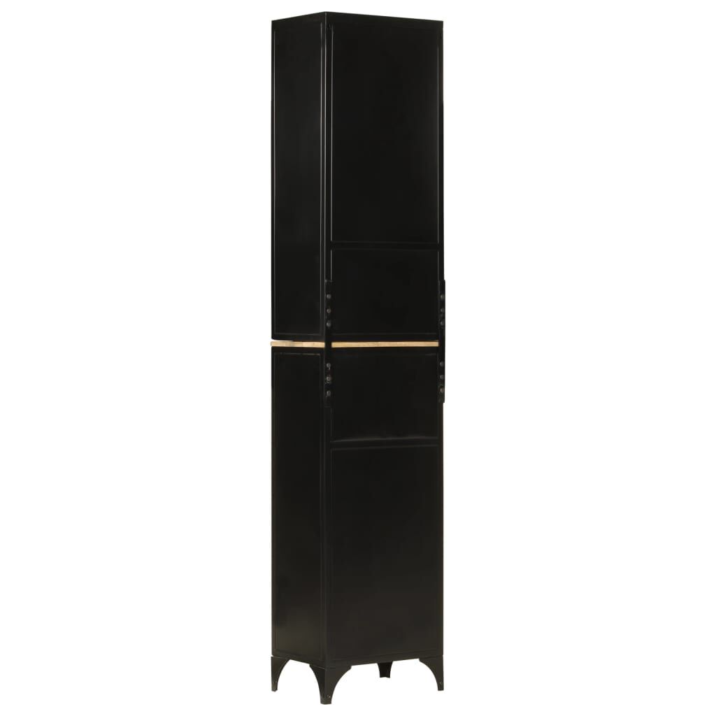vidaXL Ντουλάπι Μπάνιου 40 x 27 x 180 εκ. Σίδηρο και Μασίφ Ξύλο Μάνγκο
