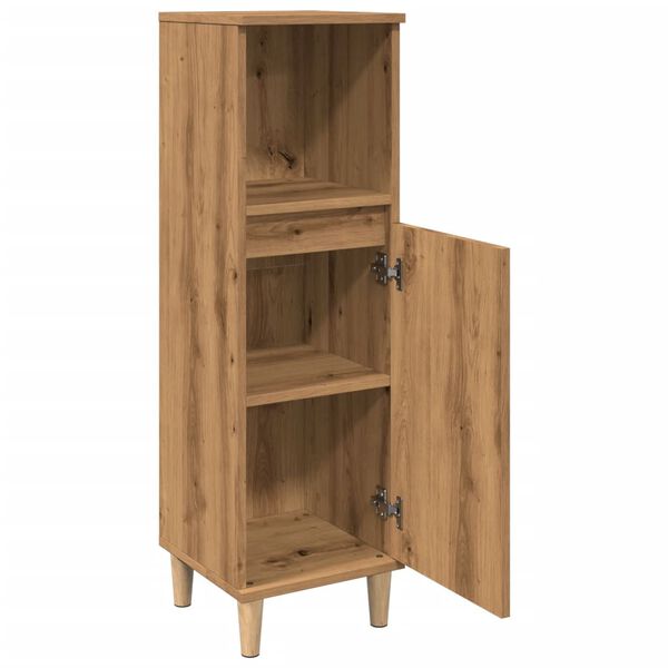 vidaXL Ντουλάπι μπάνιου Δρυς τεχνίτης 30x30x100 cm Κατασκευασμένο ξύλο