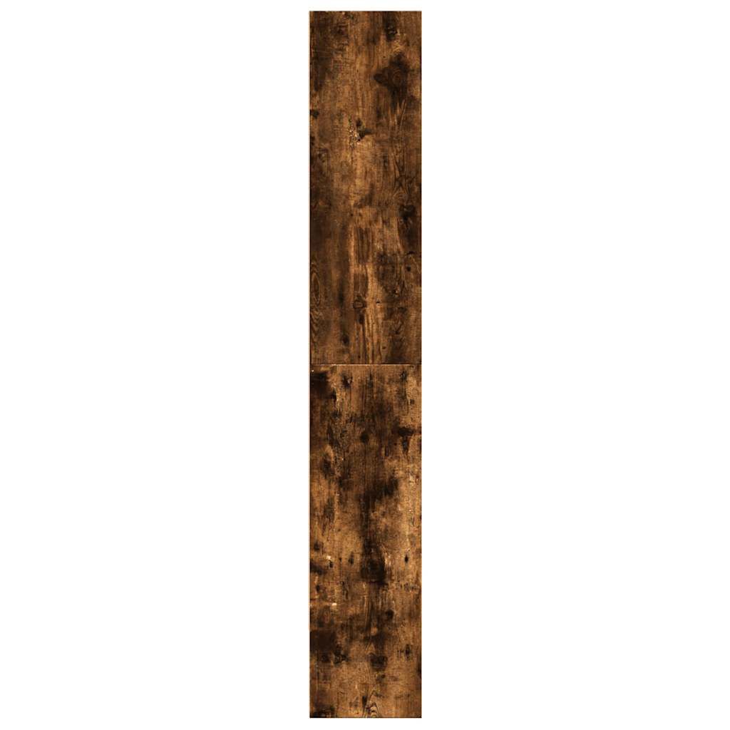 vidaXL Ντουλάπι βιβλίων καπνιστή δρυς 80x30x189 cm Κατασκευασμένο ξύλο