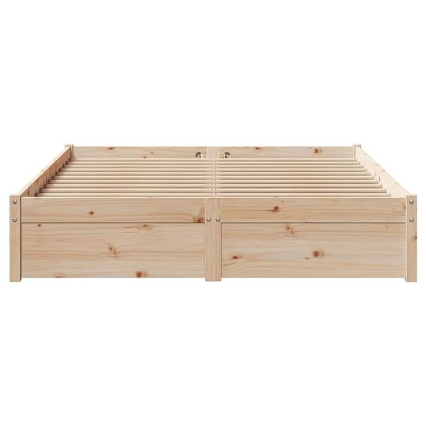 vidaXL Σκελετός Κρεβατιού Χωρίς Στρώμα 150x200 εκ Μασίφ Ξύλο Πεύκου