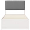 vidaXL Σκελετός Κρεβατιού με Επενδεδυμένο Κεφαλάρι Ανοιχτό γκρι