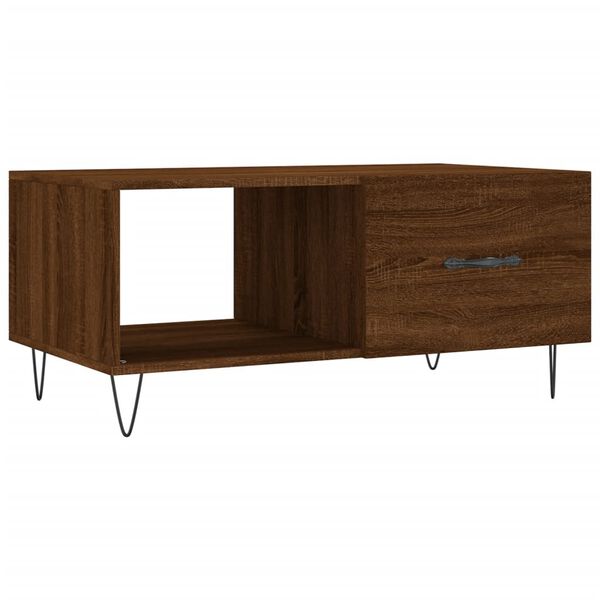 vidaXL Τραπεζάκι Σαλονιού Καφέ Δρυς 90x50x40 εκ. Επεξεργασμένο Ξύλο