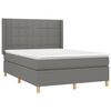 vidaXL &Kappa;&rho;&epsilon;&beta;ά&tau;&iota; Boxspring &mu;&epsilon; &Sigma;&tau;&rho;ώ&mu;&alpha; & LED &Sigma;&kappa;.&Gamma;&kappa;&rho;&iota; 140x190&epsilon;&kappa;. &Upsilon;&phi;&alpha;&sigma;&mu;ά&tau;&iota;&nu;&omicron;