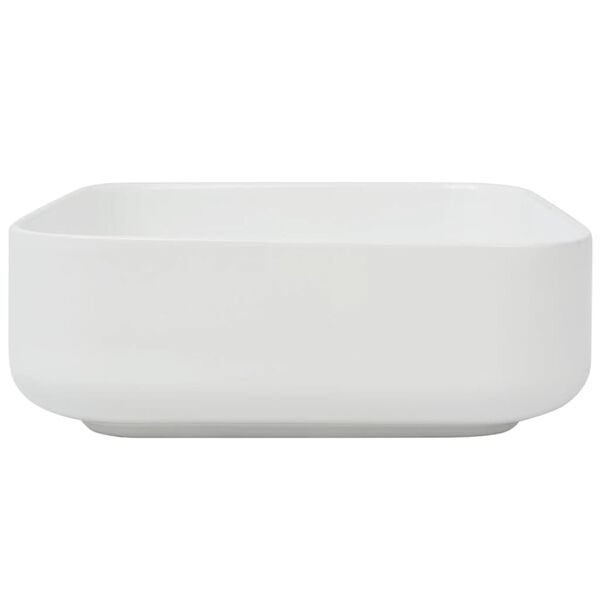 vidaXL Νιπτήρας Τετράγωνος Λευκός 39x39x13,5 εκ. Κεραμικός