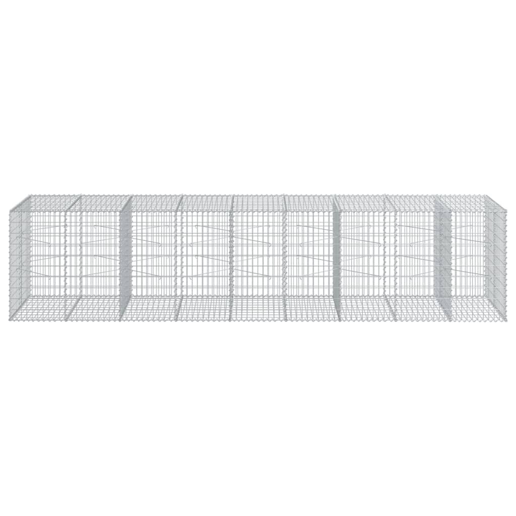 vidaXL Συρματοκιβώτιο με Κάλυμμα 450x100x100εκ από Γαλβανισμένο Χάλυβα