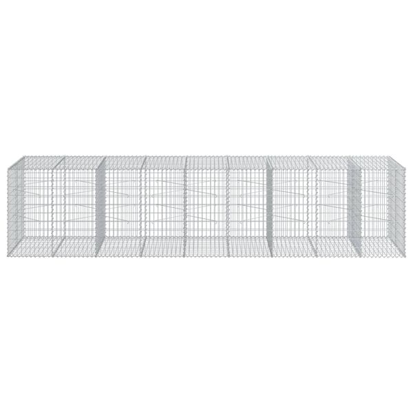 vidaXL Συρματοκιβώτιο με Κάλυμμα 450x100x100εκ από Γαλβανισμένο Χάλυβα
