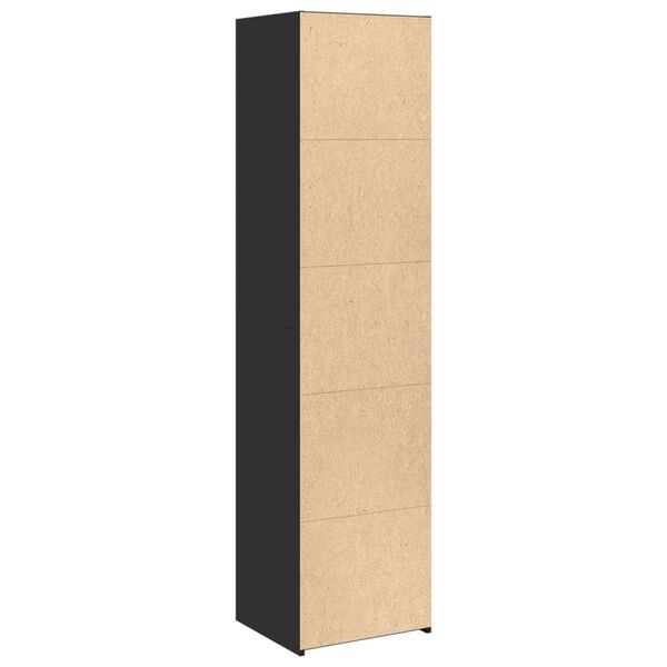 vidaXL Ντουλάπι Μαύρο 45x41x185 εκ. Επεξεργασμένο Ξύλο