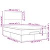vidaXL Οθωμανικό κρεβάτι με στρώματα & LEDs Σκούρο μπλε Βελούδο