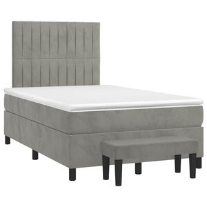 vidaXL &Kappa;&rho;&epsilon;&beta;ά&tau;&iota; Boxspring &mu;&epsilon; &Sigma;&tau;&rho;ώ&mu;&alpha; &Alpha;&nu;&omicron;&iota;&chi;&tau;ό &Gamma;&kappa;&rho;&iota; 120x190 &epsilon;&kappa;. &Beta;&epsilon;&lambda;&omicron;ύ&delta;&iota;&nu;&omicron;