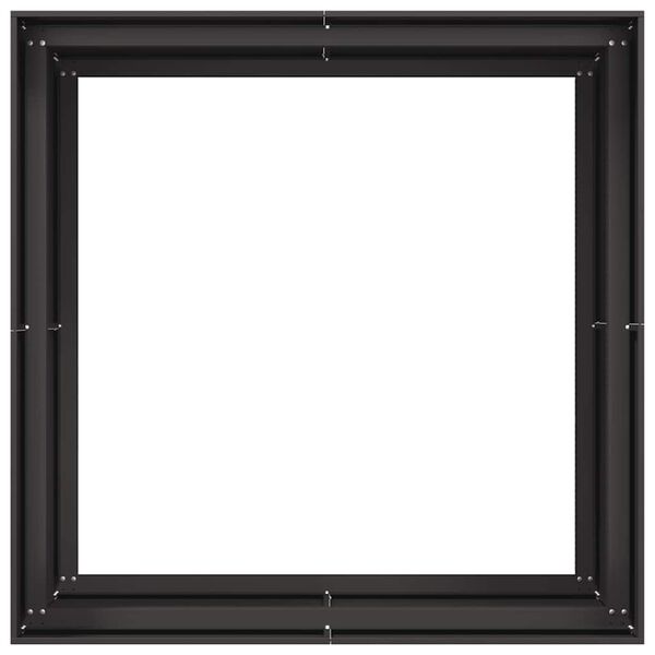 vidaXL Ζαρντινιέρα Μαύρη 100x100x80 εκ. από Χάλυβα