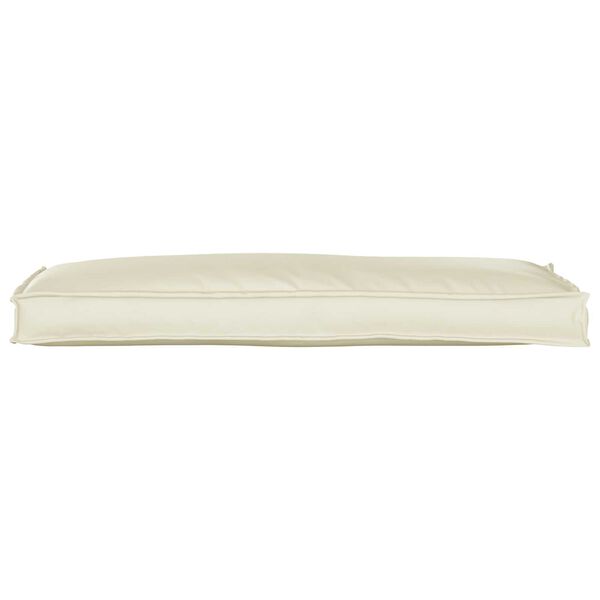 vidaXL Μαξιλάρι Παλέτας για Πάγκο Κρεμ 110x40x8 εκ. Υφασμάτινο