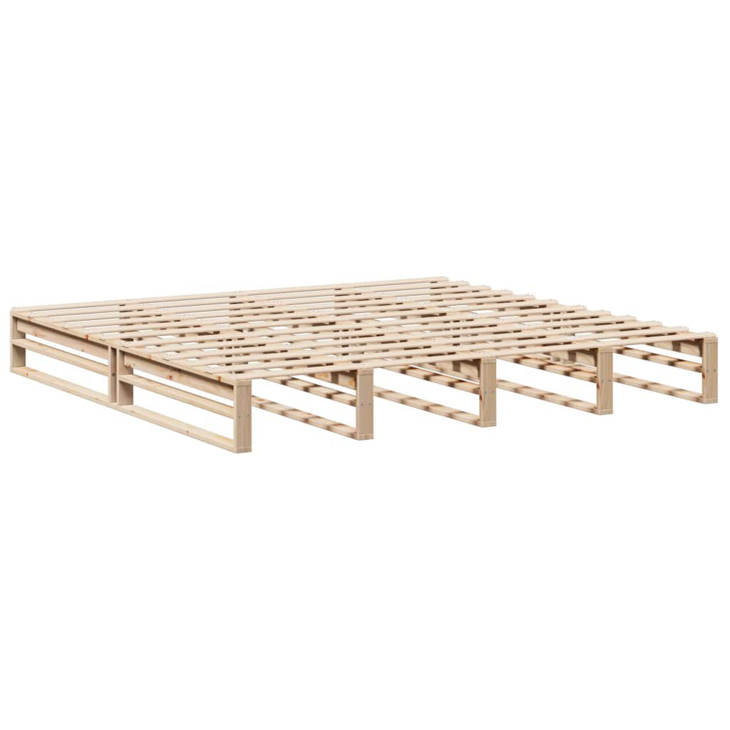 vidaXL Σκελετός Κρεβατιού Χωρίς Στρώμα 180x200 εκ Μασίφ Ξύλο Πεύκου