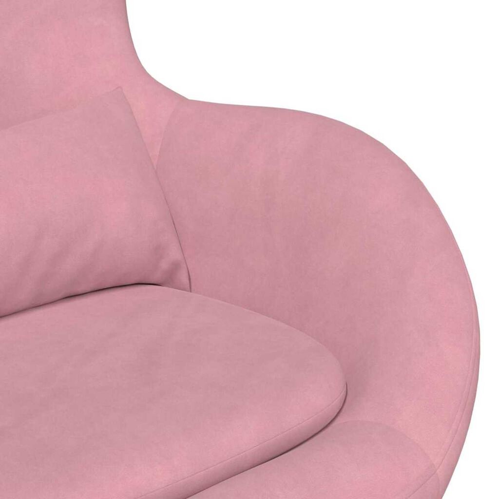 vidaXL Κάθισμα-αυγό 2 pcs Ροζ 63 x 73 x 90 εκ Βελούδο
